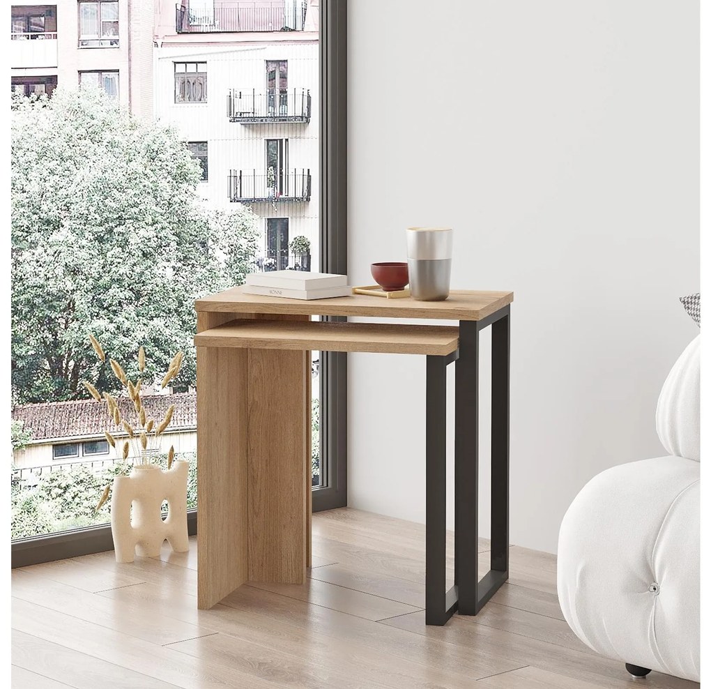 Set 2buc. măsuțe cafea Nimelo 3 (nuc). Promo -31%. 1094313