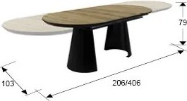 Masa dining extensibila design lux Capri