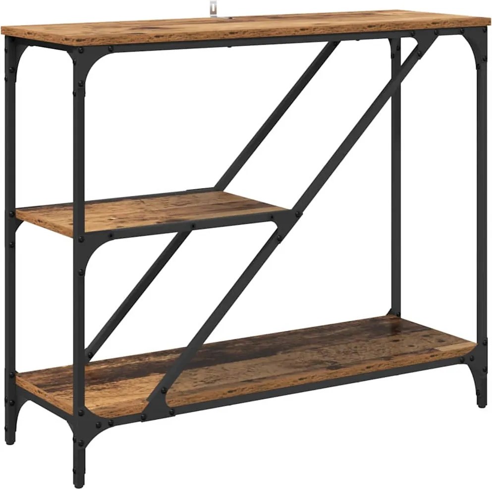 vidaXL Masă de consolă Lemn Vechi 88,5 x 30 x 75 cm Lemn compozit