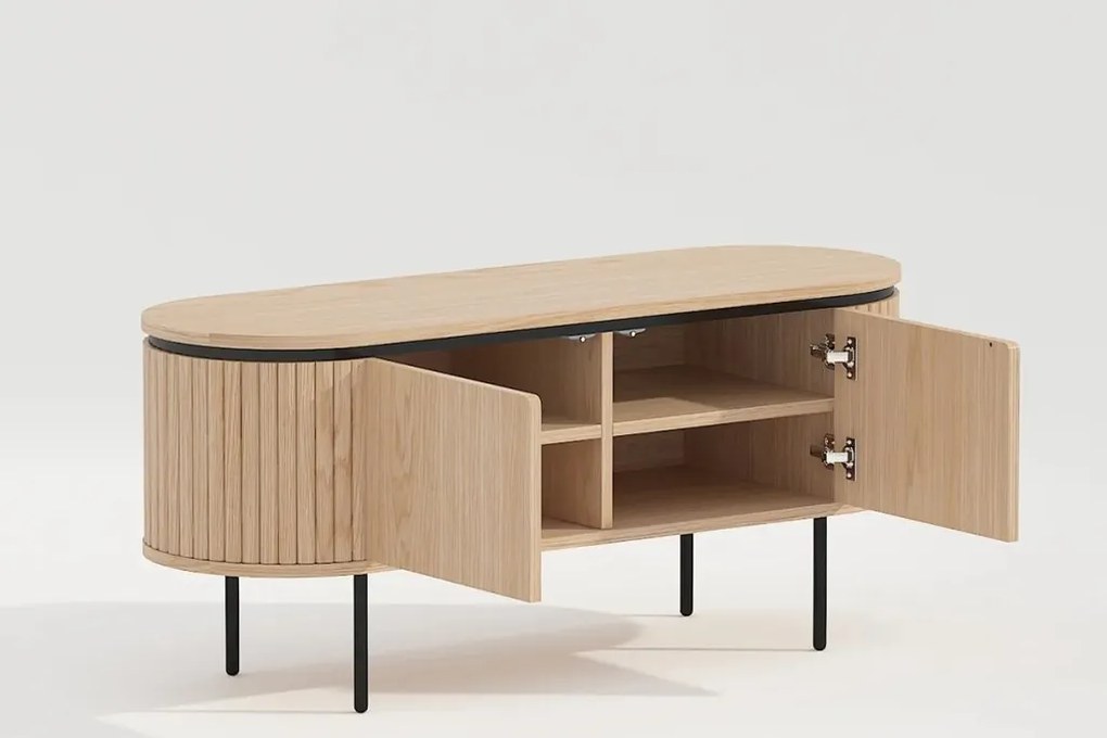 Comoda TV cu furnir de stejar ATELIER 120cm