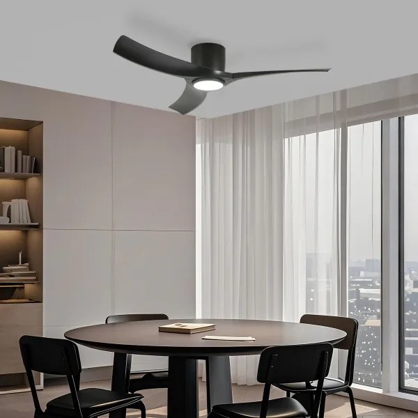 ZEVENTI - Ventilator de tavan LED ORBITO LED/24W/230V Wi-Fi Tuya negru + telecomandă