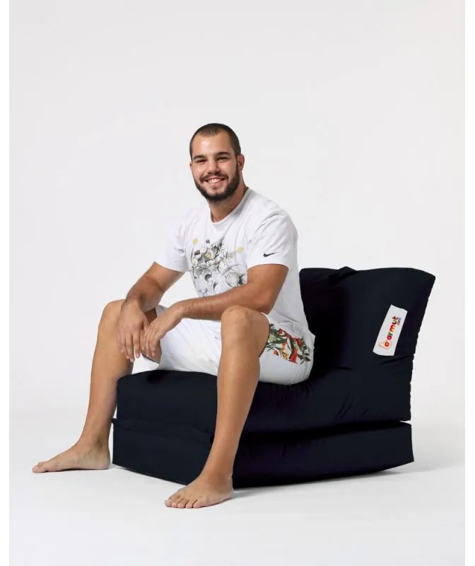 Fotoliu Puf Bean Bag Siesta Sofa Bed Pouf - Black