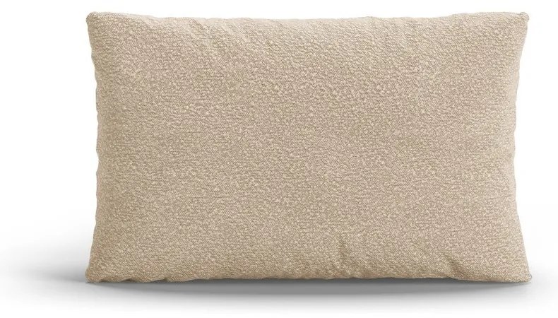 Pernă pentru canapea bej cu tapițerie din țesătură bouclé Poppy – Micadoni