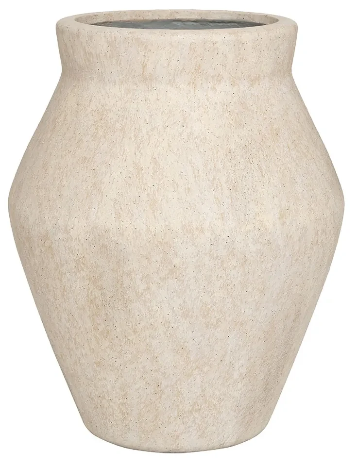 Ghiveci de flori Fleuri înalt, travertin bej, dimensiuni multiple - Ghivece de ceramică mărimea: L - ⌀ 61, h. 75 cm