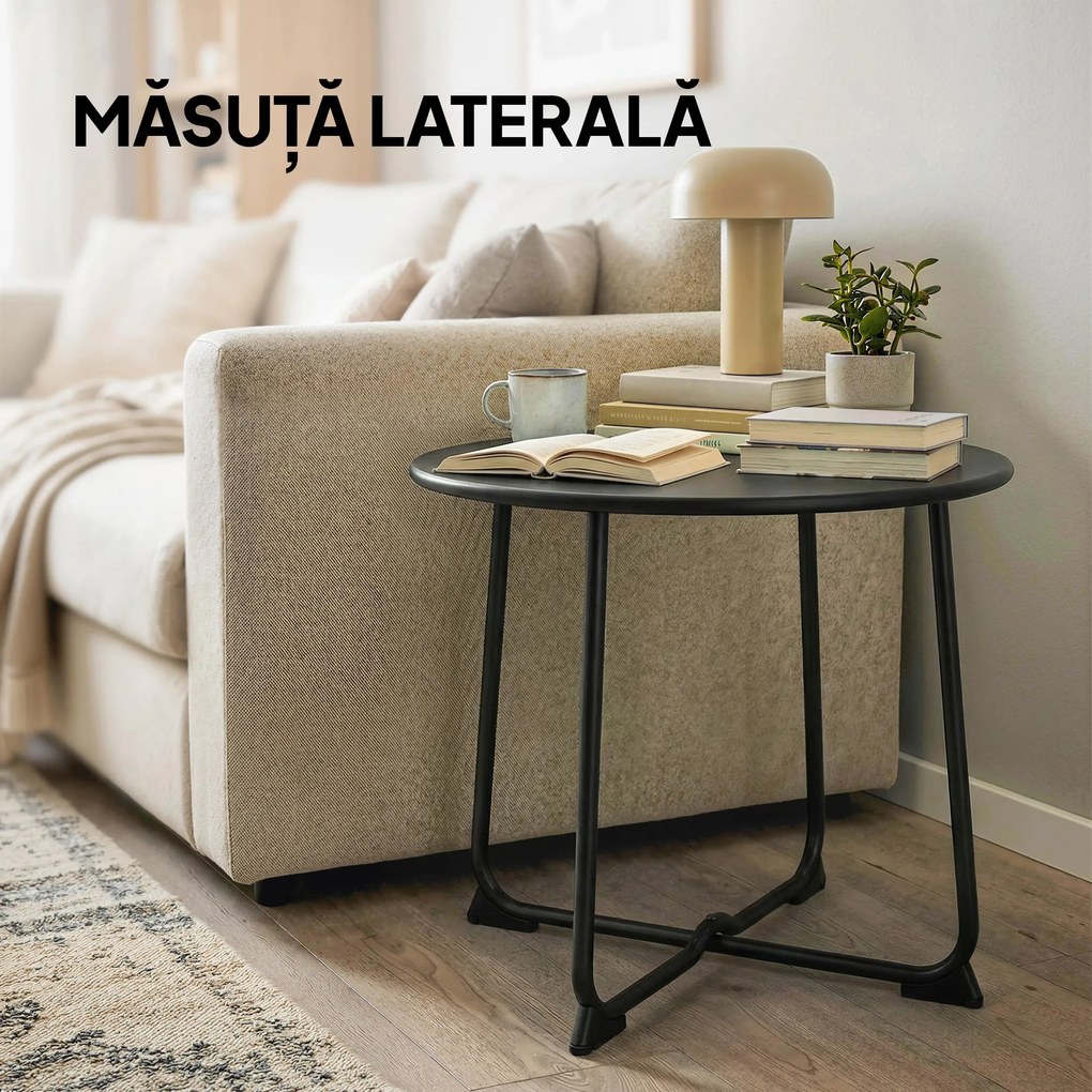 Outsunny Masă de Cafea Măsuță joasă din fier | Aosom Romania