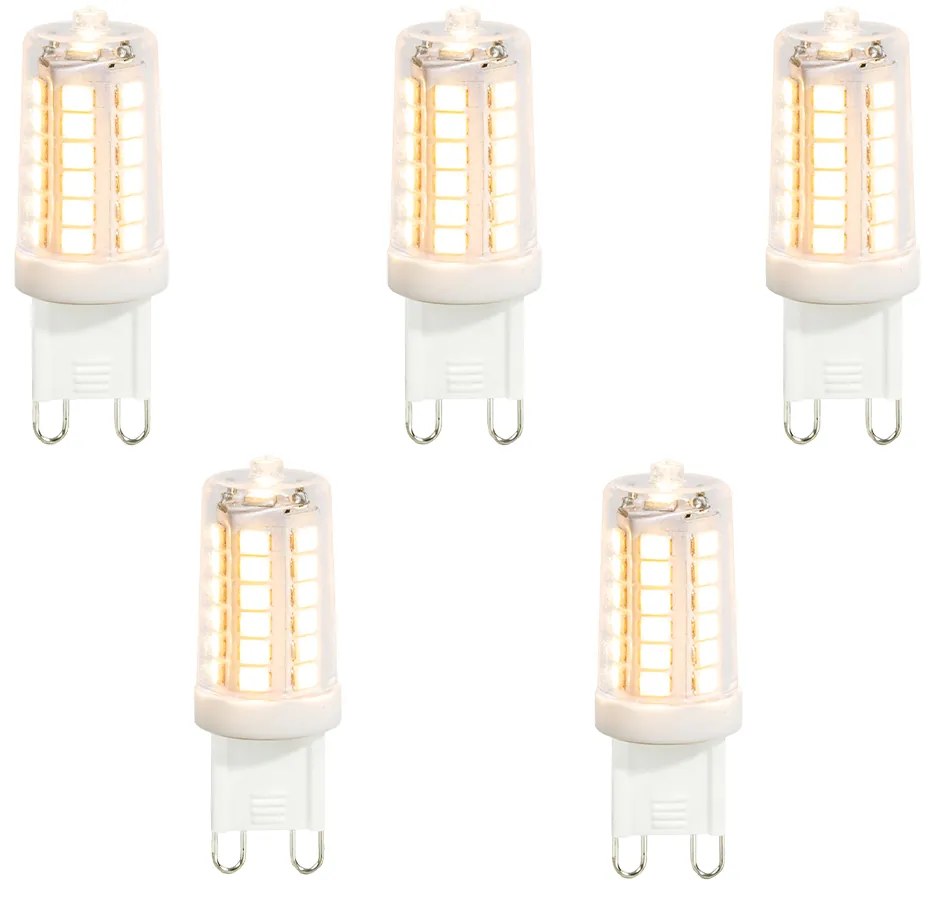 Set de 5 becuri LED G9 transparente 3,5W 480 lm 2700K