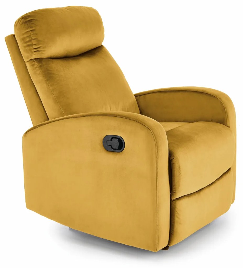 Fotoliu recliner Wonder mustariu H98 cm