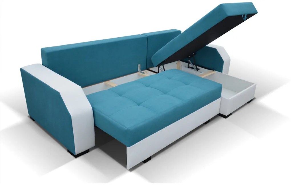 Supermobel Coltar ARIS, 250x90x150, sawana14/soft017white, dreapta