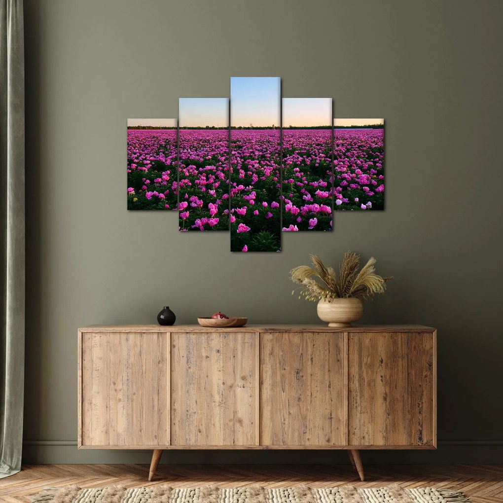 Tablou - Pajiștea cu lalele violet (150x105 cm)