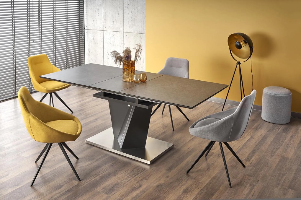 Masă de sufragerie Sovor (gri închis) (pentru 6 până la 8 persoane). Promo -6%. 1028069