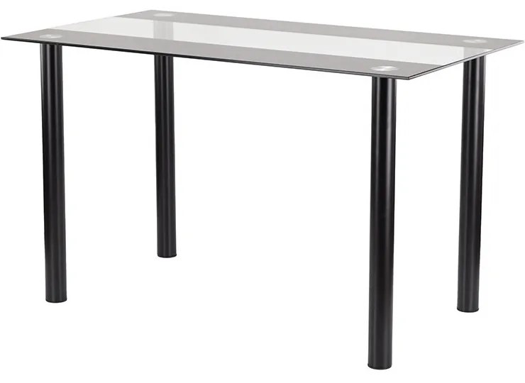 Masă de dining pătrată Riona 120 cm din sticlă neagră