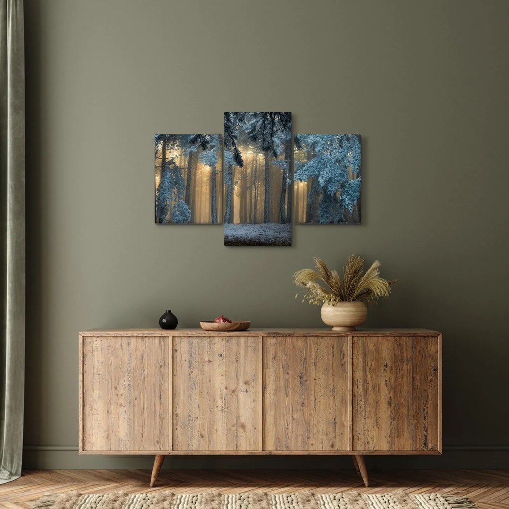 Tablou cu pădure înzăpezită (90x60 cm)