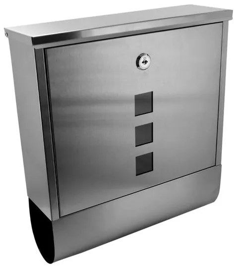 Cutie postala, loc ziar, inox, 31x10x34 cm