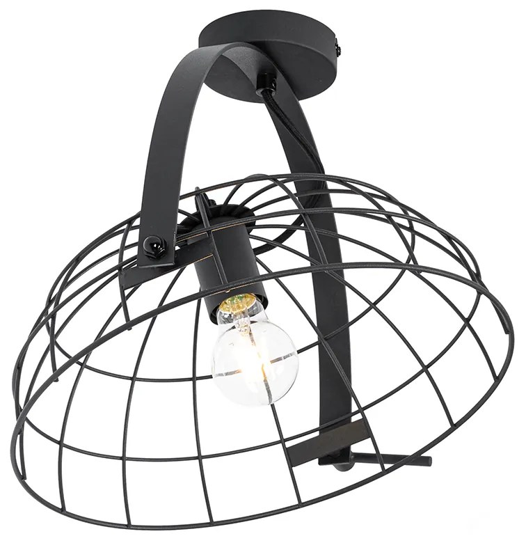 Plafoniera industriala neagra 35 cm ajustabila - Hanze