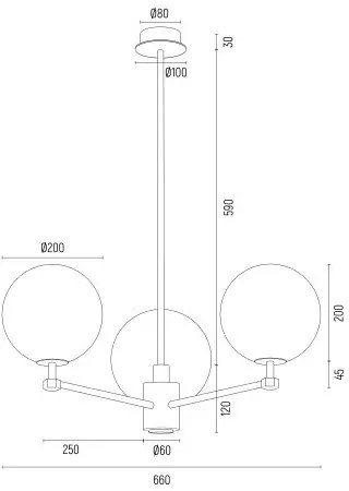 Candelabru 3 brate design modern Paloma