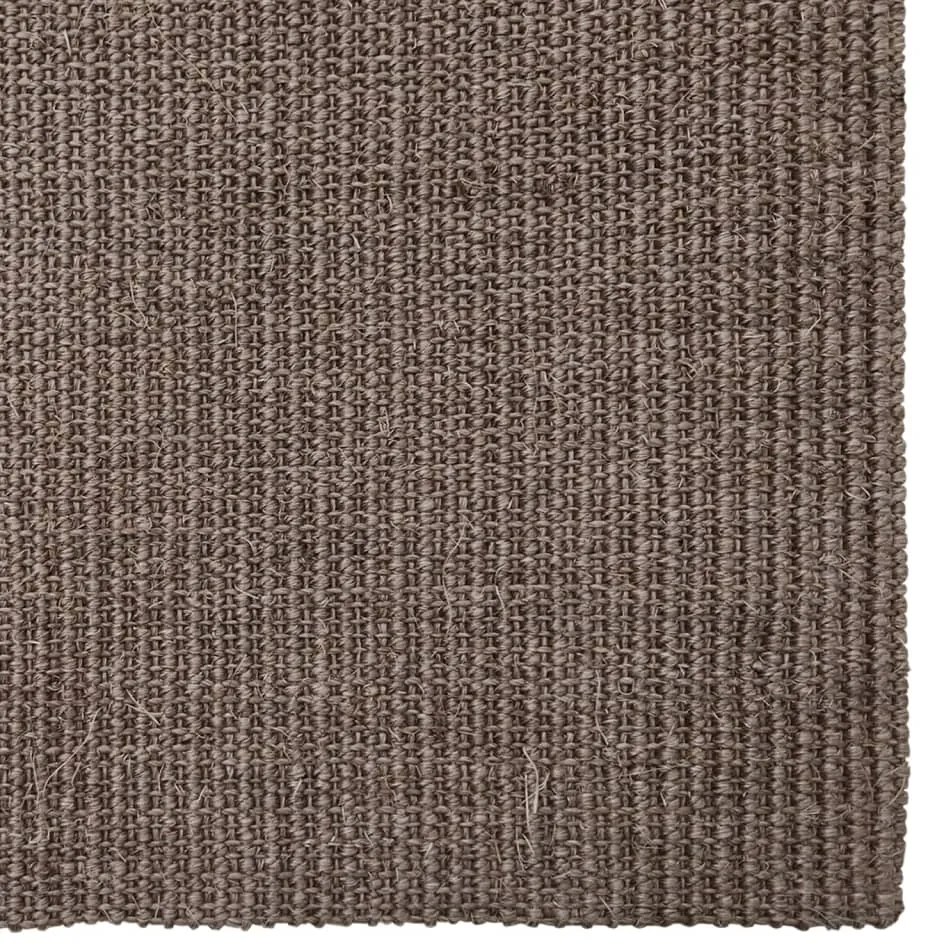 Covor din sisal natural, maro, 100x100 cm Maro, 100 x 100 cm