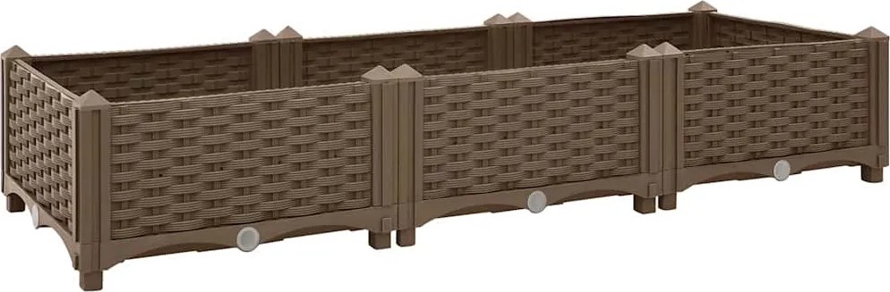 vidaXL Strat înălțat, 120x40x23 cm, polipropilenă