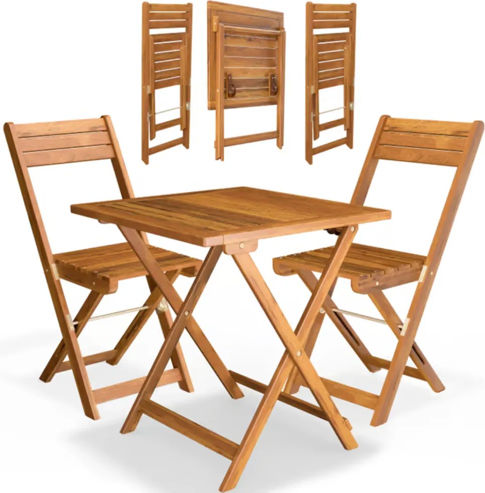 Mobilier de balcon VITEK, 1+2, maro natural Casaria