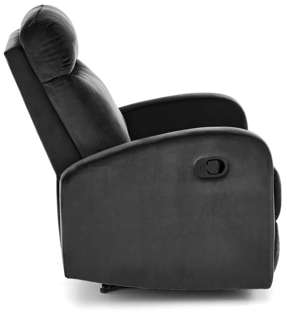 Fotoliu recliner Wonder negru H98 cm