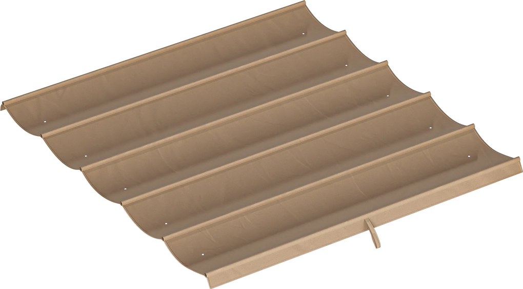 Outsunny Tettuccio di Ricambio per Gazebo 3x3 m con 10 Fori di Drenaggio Grigio | Aosom Romania