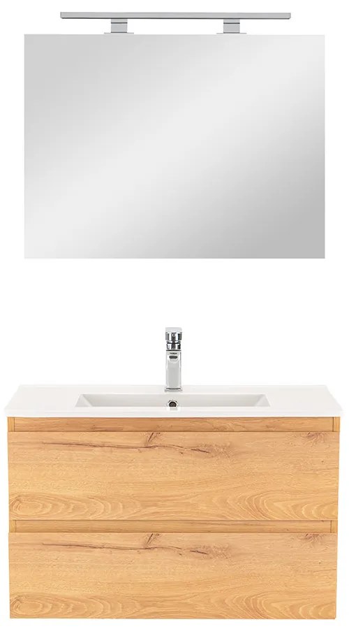 Mobilier complet de baie Vario Forte 80 stejar-stejar