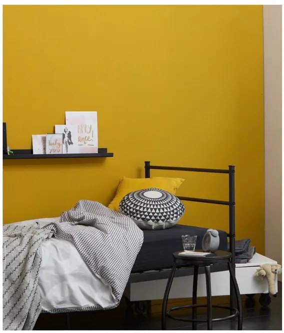 Raft de perete pentru ramă foto WOOOD Ravi, lungime 80 cm, negru