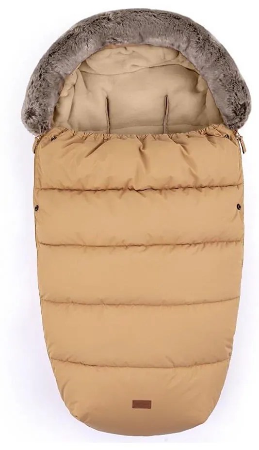 Sac pentru cărucior 4 în 1 PETITE&MARS COMFY Elegant Caramel/Beige brown