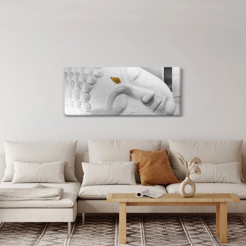 Tablou - Buddha alb (120x50 cm)