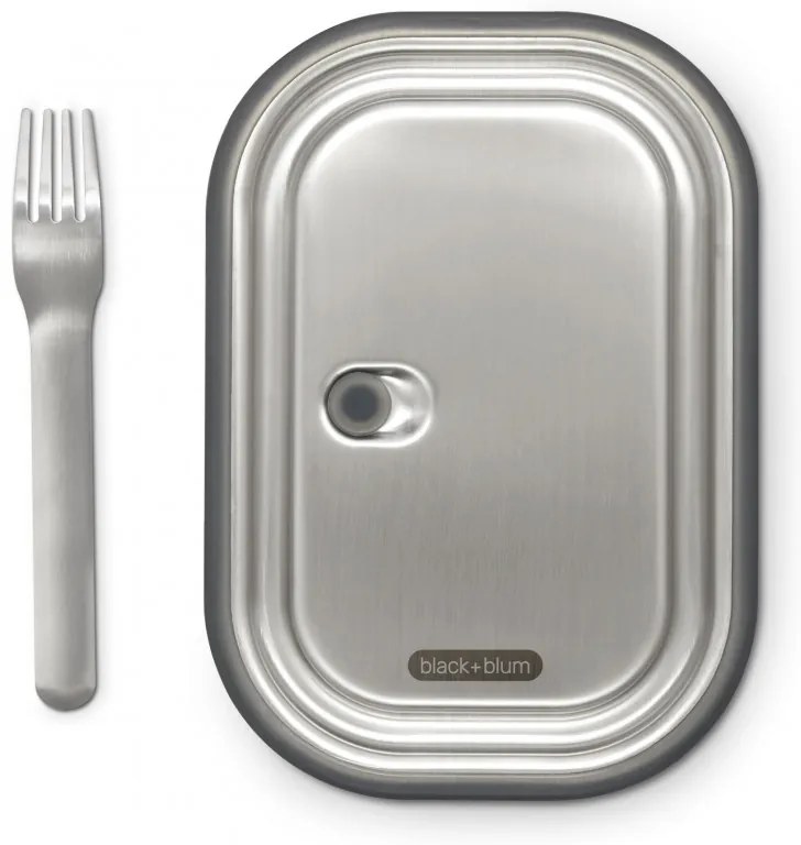 Cutie pentru alimente Black+Blum BAM-SS-L018, 1 L, Dreptunghiulara, Sigura pentru cuptor,Fara BPA, Otel inoxidabil, Gri
