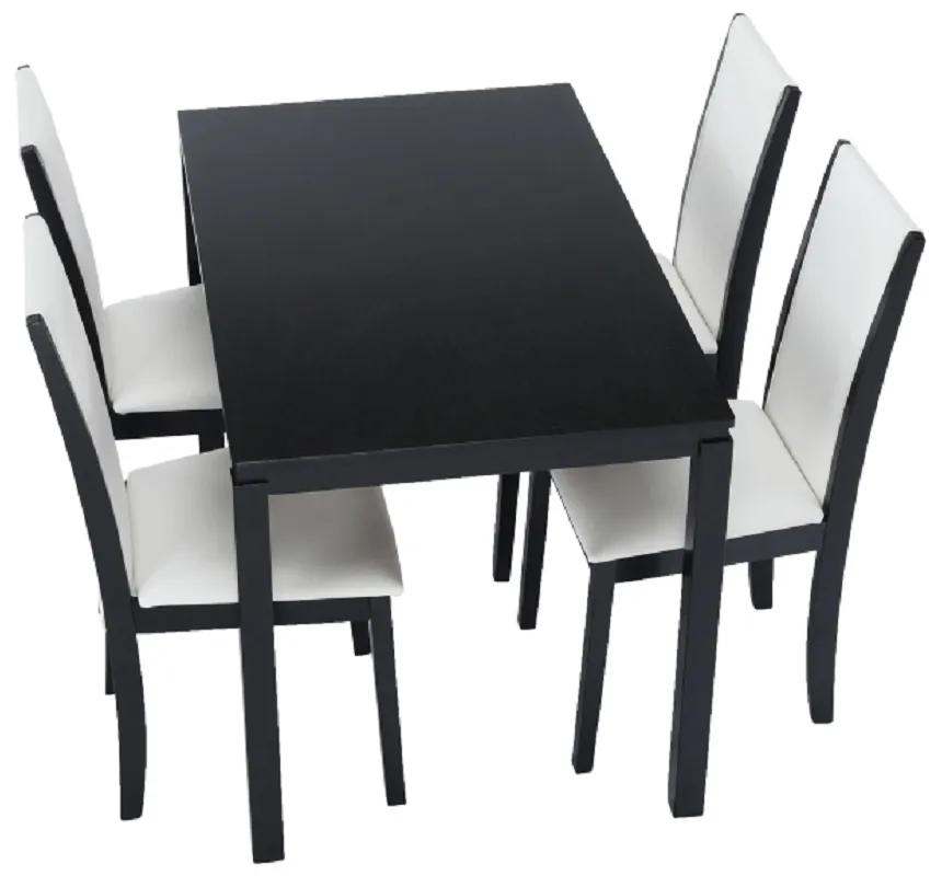 Zondo Set masă scaune pentru sufragerie (1+4) Verni New (wenge + alb). 1015239