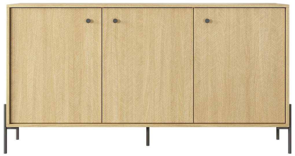 Comodă cu decor stejar SCANDI 153 3D