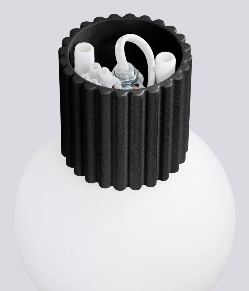 Aplică de perete neagră ø 12 cm Orbital – Sollux