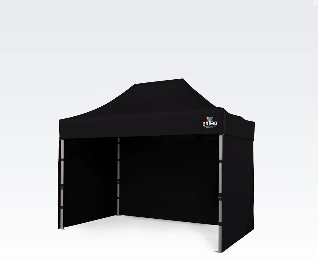 Cort profesional de grădină 2x3m ALU EXCLUSIVE (3 pereți) - cu 3 pereți - Negru