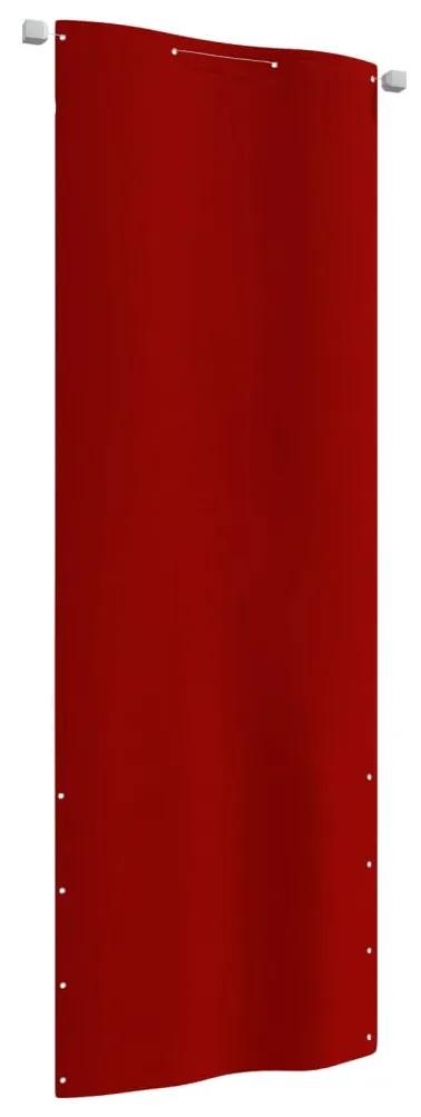 Paravan de balcon, rosu, 80 x 240 cm, tesatura oxford Rosu, 80 x 240 cm