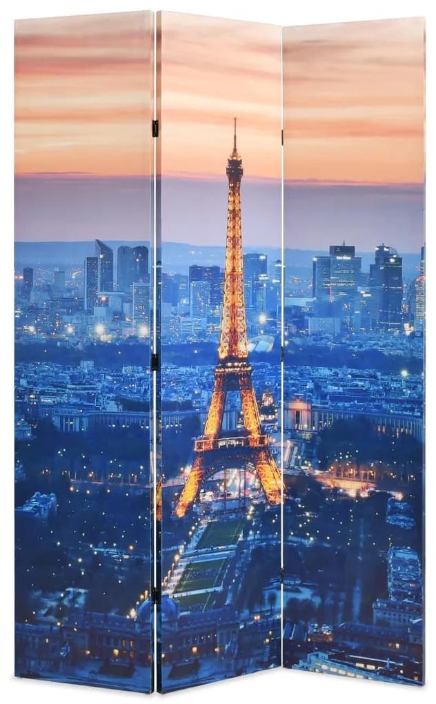 Paravan de camera pliabil, 120 x 170 cm, Parisul noaptea