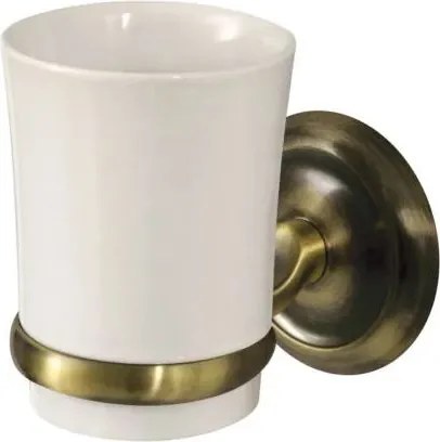 Suport periute de dinti alb/bronz Bisk Deco