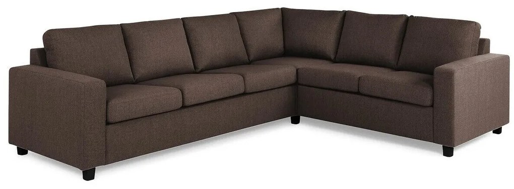 Colțar Scandinavian Choice C156Maro, Negru, 284x223x80cm, Picioare: Plastic