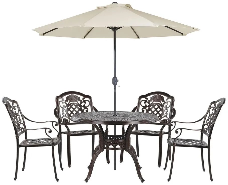 Set mobilier de grădină Salerno (maro) . 1076329
