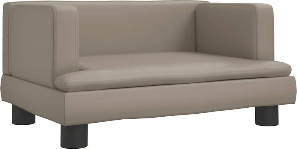 vidaXL Pat de câini, cappuccino, 60x40x30 cm, piele ecologică