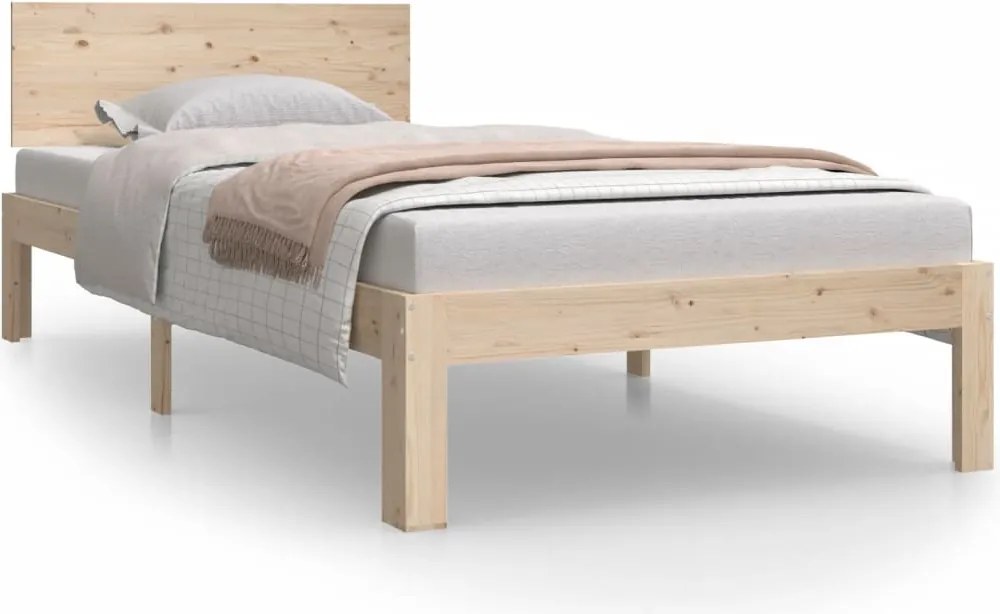 vidaXL Cadru de pat, 90x200 cm, lemn masiv de pin