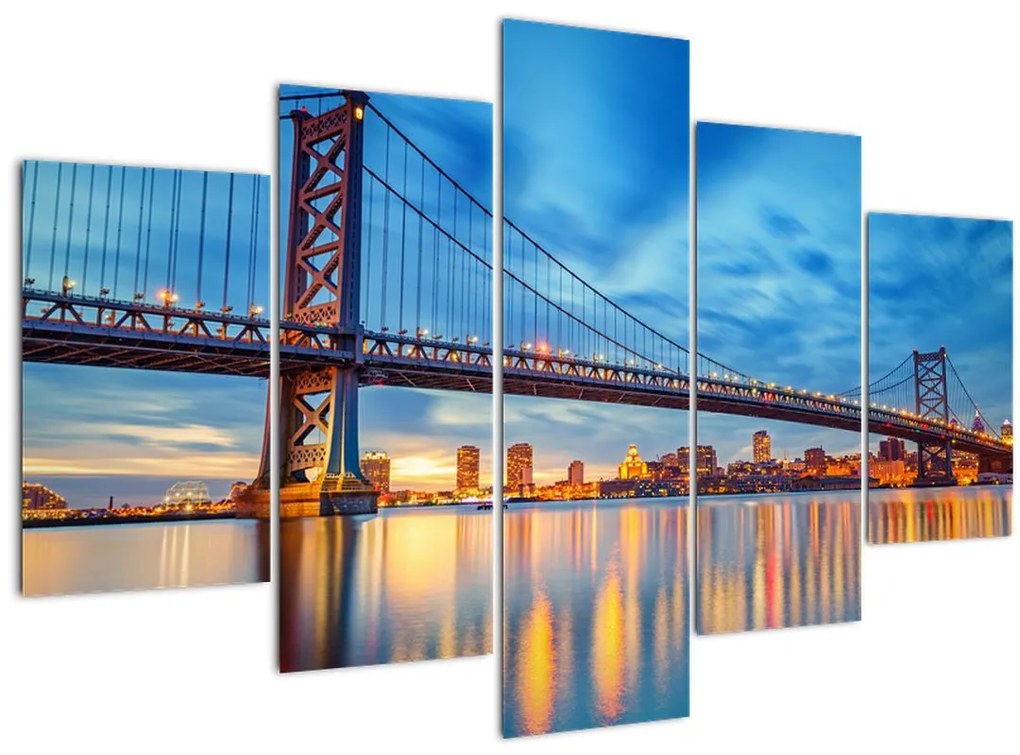 Tablou - Podul Benjamin Franklin, Philadelphia (150x105 cm)