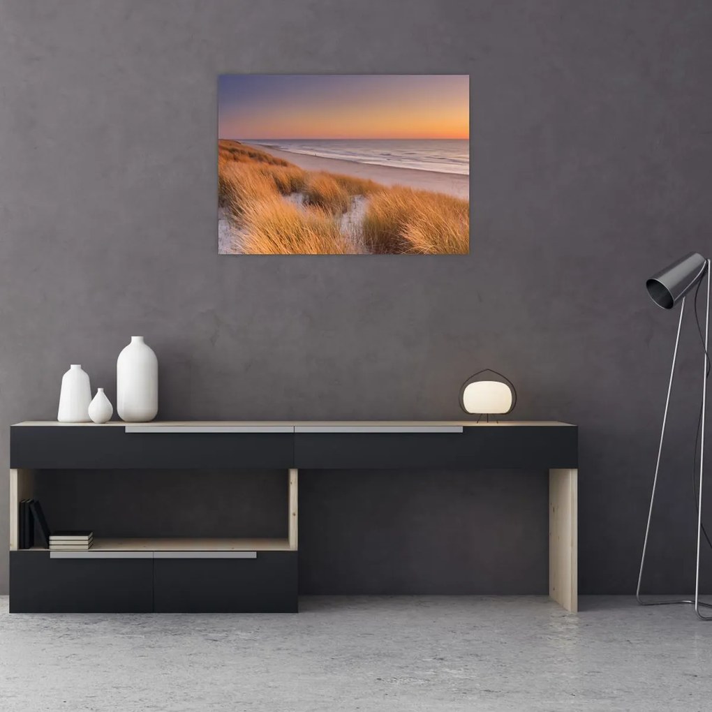 Tablou - Plajă la apus de soare (70x50 cm)