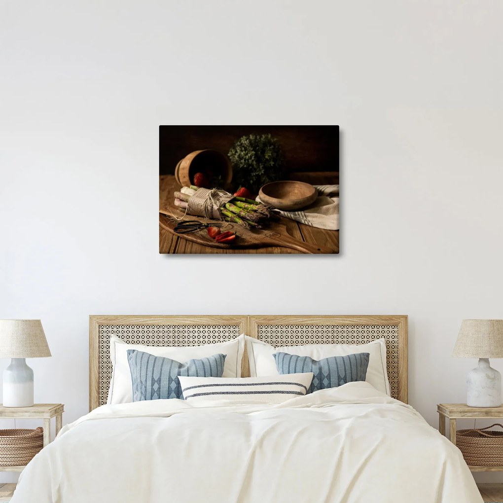 Tablou cu sparanghel pe masă (70x50 cm)