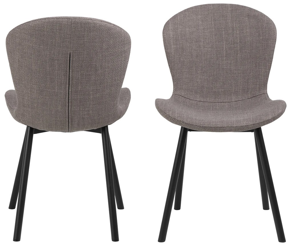 MAZZONI EXPORT FIORA Gri deschis Taupe (material Basel 34) - SCAUN MODERN TAPIȚAT PENTRU SALON/SUFRAGERIE LOFT