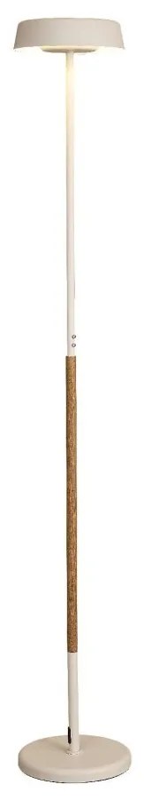 Lampadar LED design modern NOA II alb/lemn