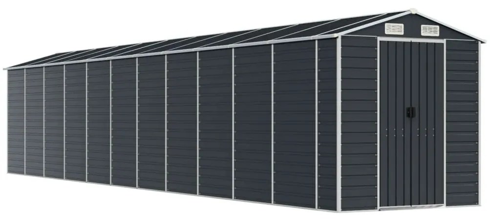 sopron de gradina, antracit, 191x980x198 cm, otel galvanizat