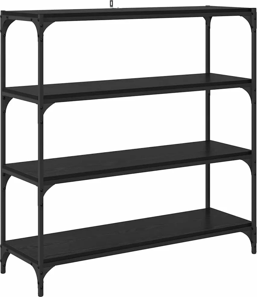 vidaXL Dulap pentru cărți Stejar Negru 100 x 33 x 100 cm