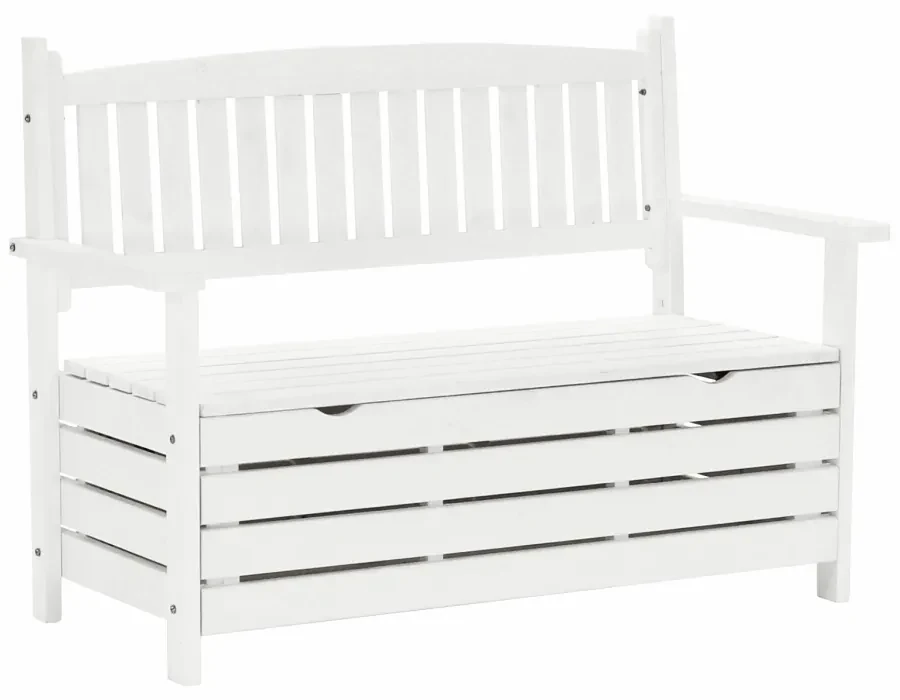 Zondo Bancă de grădină 124 cm Dina (Alb). 1016526
