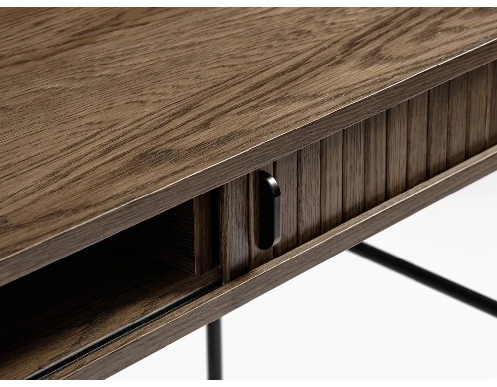 Birou cu aspect de lemn de stejar 60x120 cm Nola – Unique Furniture