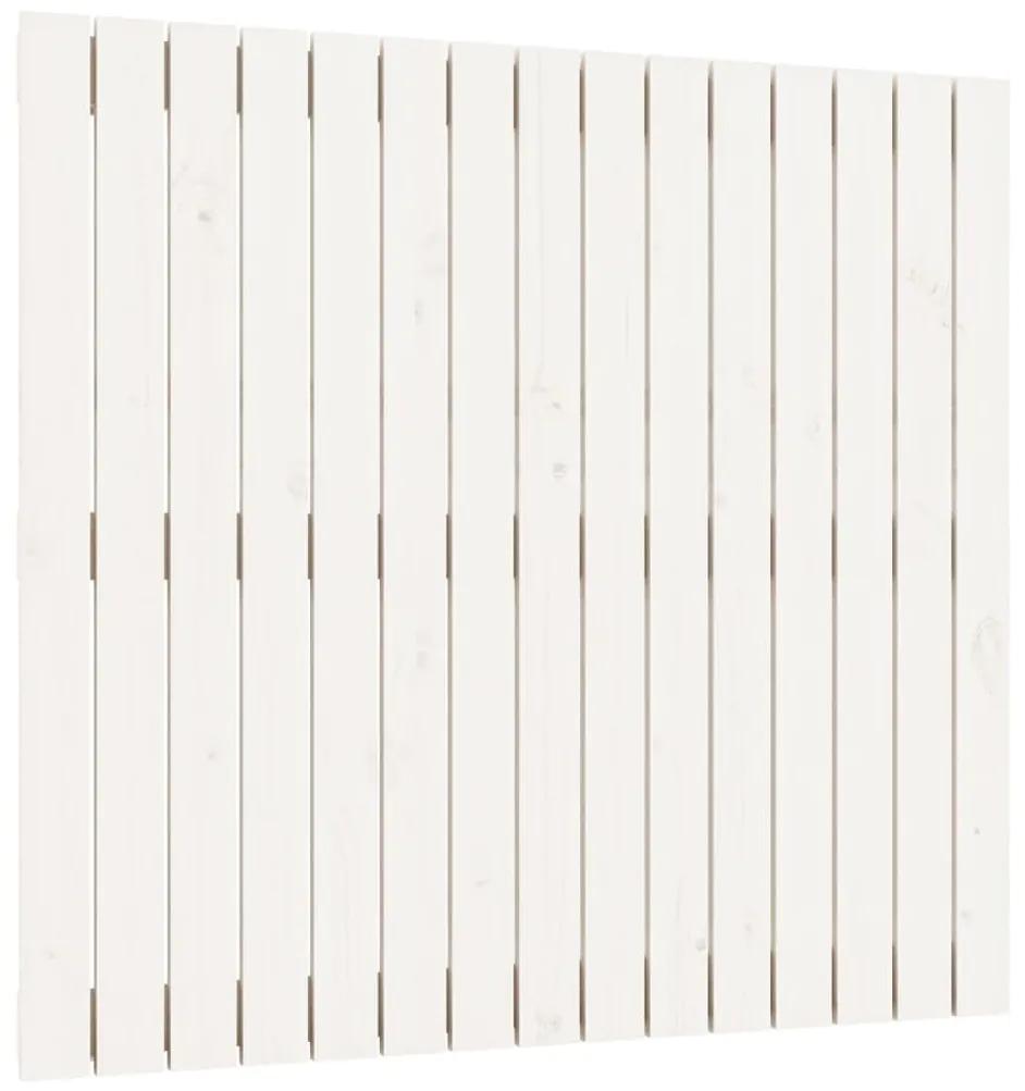 824884 vidaXL Tăblie de pat pentru perete, alb, 95,5x3x90 cm, lemn masiv pin